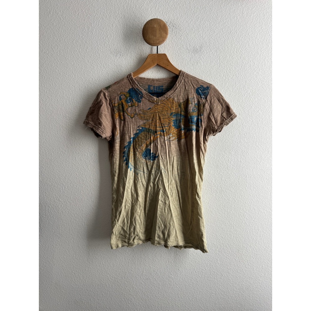 Custo Barcelona Graphic Dragon Vneck Tshirt